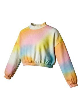 H&M Tie-Dye Cropped Sweatshirt | Girls Size 8–10Y